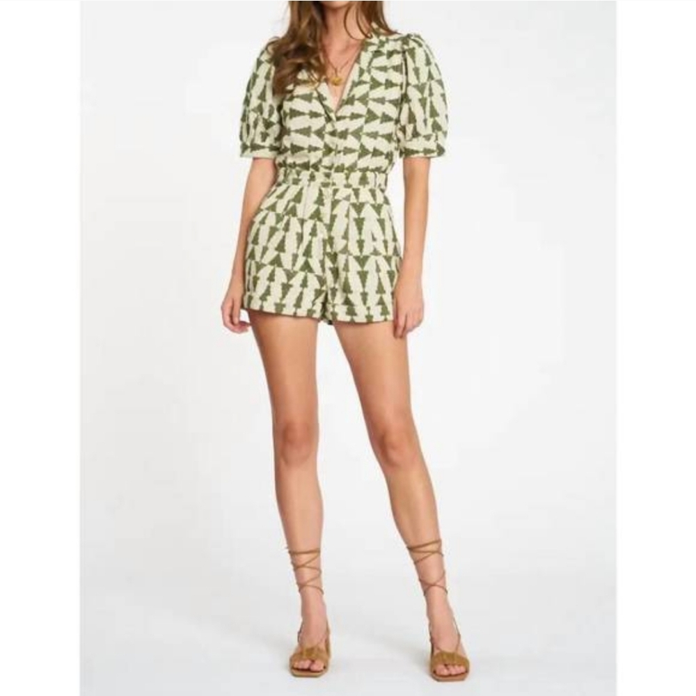 DRA Los Angeles Romper Shorts One-Piece Southwest Earthy Boho Chic XS